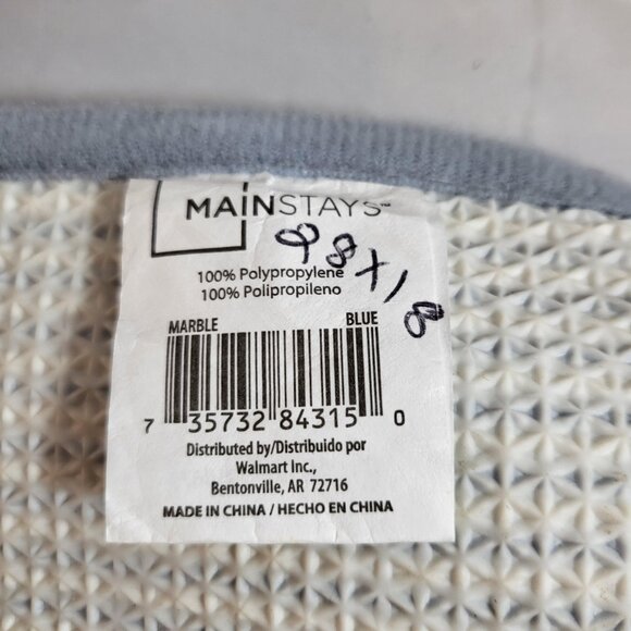 Mainstays 2 pc Bath Mats Marble Blue - Picture 4 of 5